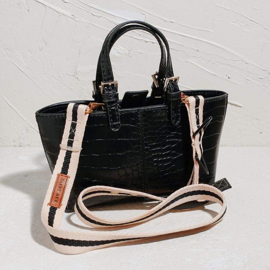 stylish strap for black leather purse